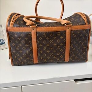 Louis Vuitton Signature Monogram Duffel in Brown and Tan